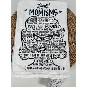 Primitives By Kathy NWT Famous Momisms Kitchen Towel, Tea Towel, Gifts for Mom